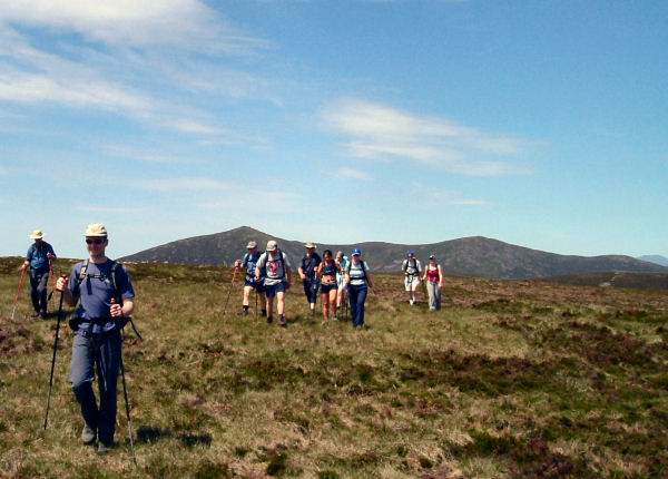 Headed for Cnoc na Scolog with Knockmealdowns behind.
