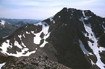 Ben Nevis from the approach to the Carn Mor Dearg arete.