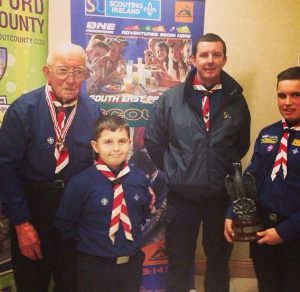 Adam and his brother Dean with the Phoenix trophy.